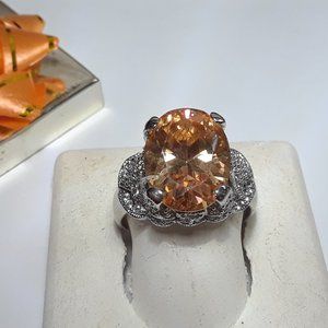 9.75ctw Golden Yellow &Wht CZ Victorian 925 R13858